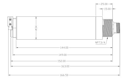 Sludge concentration meter size diagram