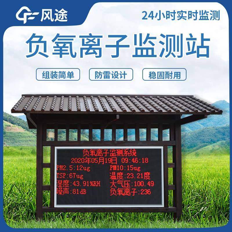 Negative oxygen ion monitoring station